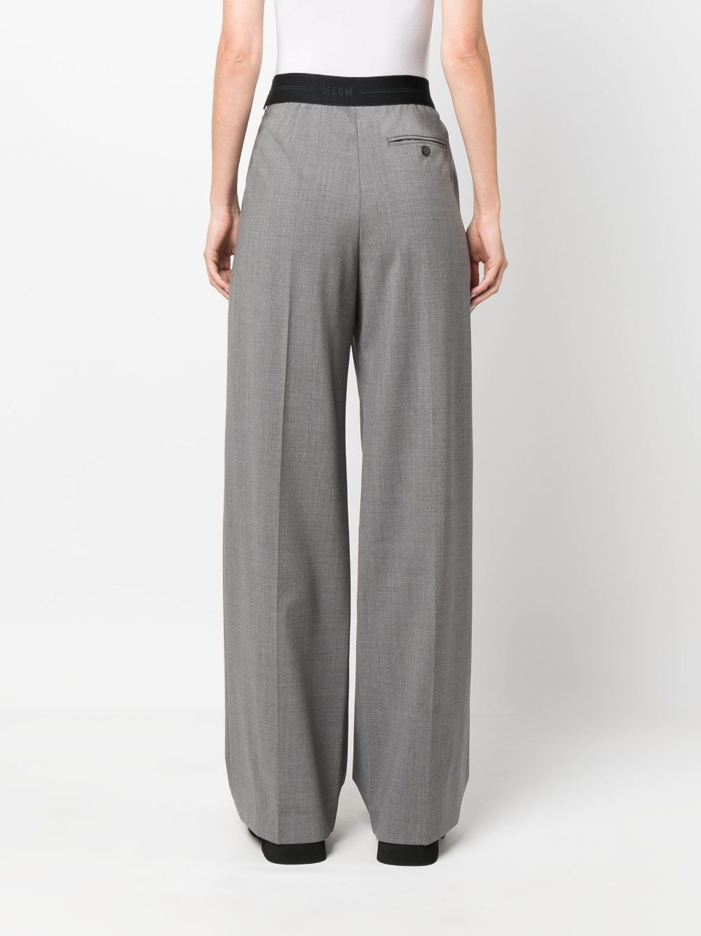 MSGM wide-leg high-waist trousers-7