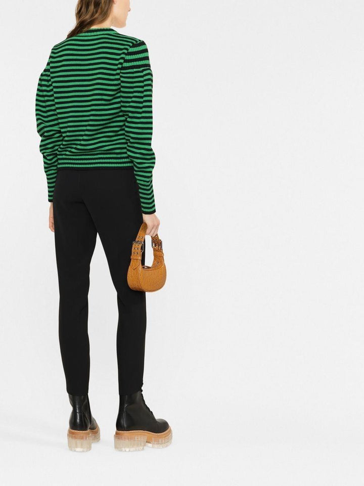 PAROSH cropped elasticated leggings-2