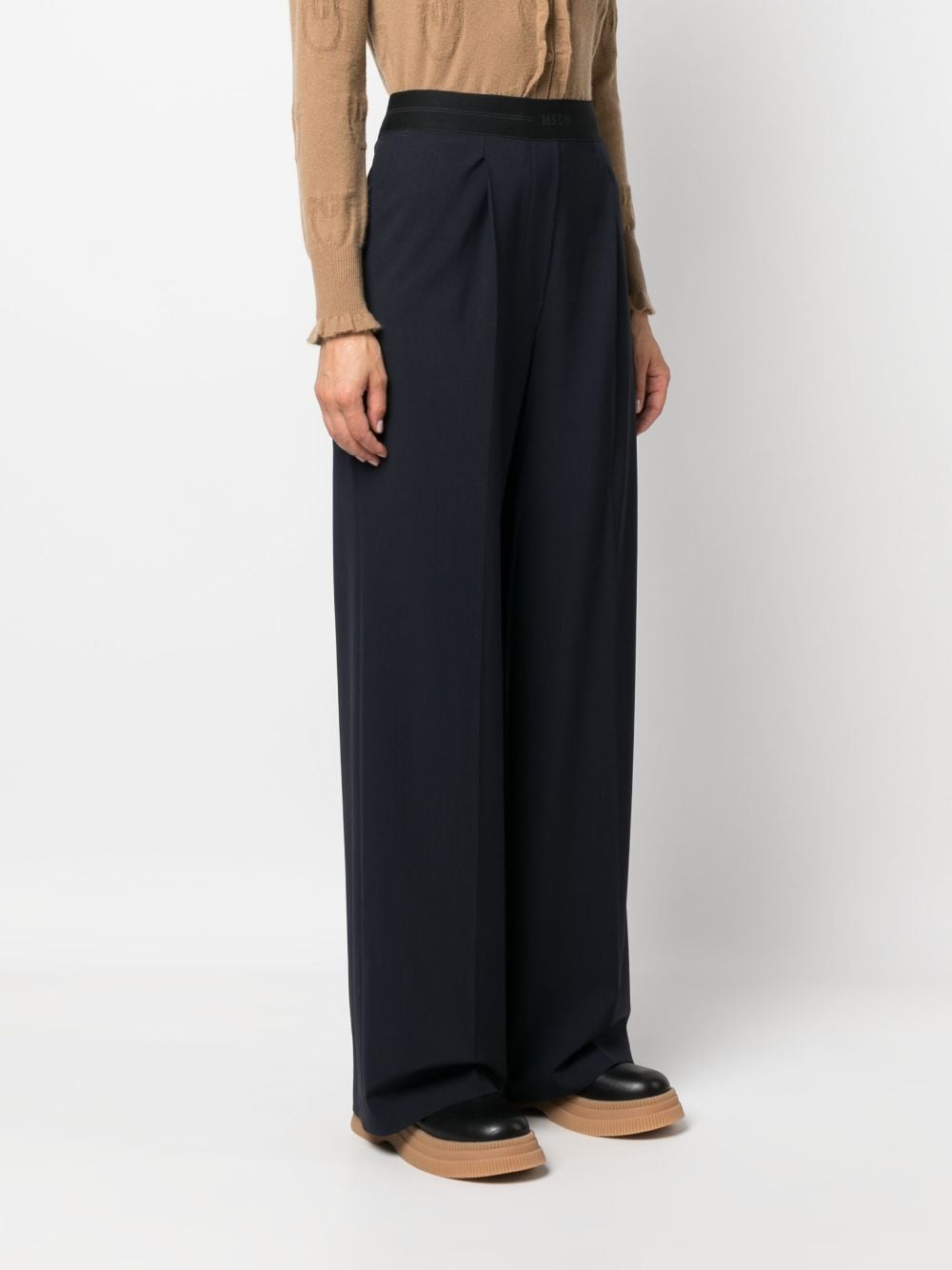 MSGM wide-leg high-waist trousers-9