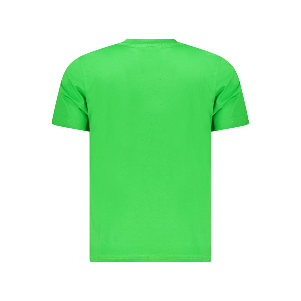 Green Cotton Men T-Shirt