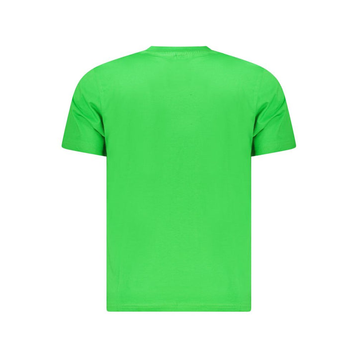 Green Cotton Men T-Shirt