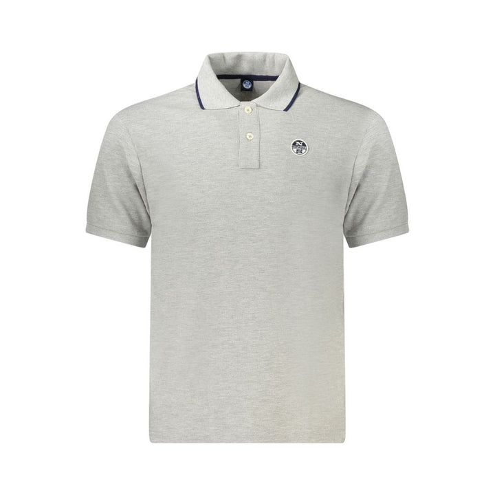 Gray Cotton Polo Shirt