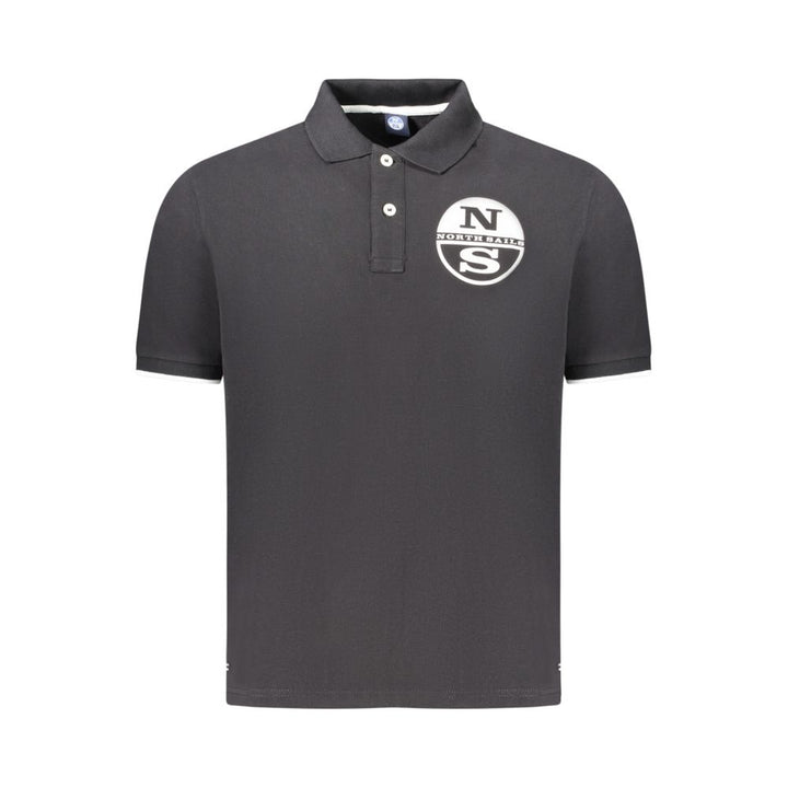 Black Cotton Polo Shirt