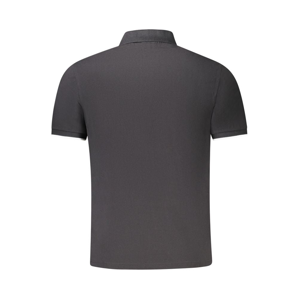 Black Cotton Polo Shirt