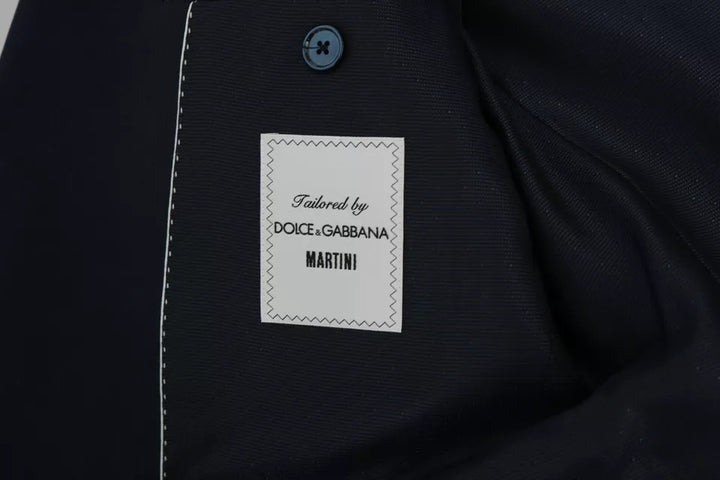 Dolce & Gabbana Blue Wool MARTINI Blazer Vest 2 Piece