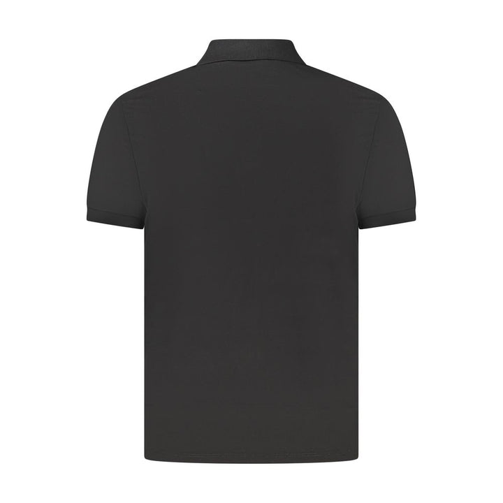 Black Cotton Men Polo Shirt