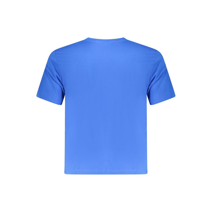 Blue Cotton Men T-Shirt