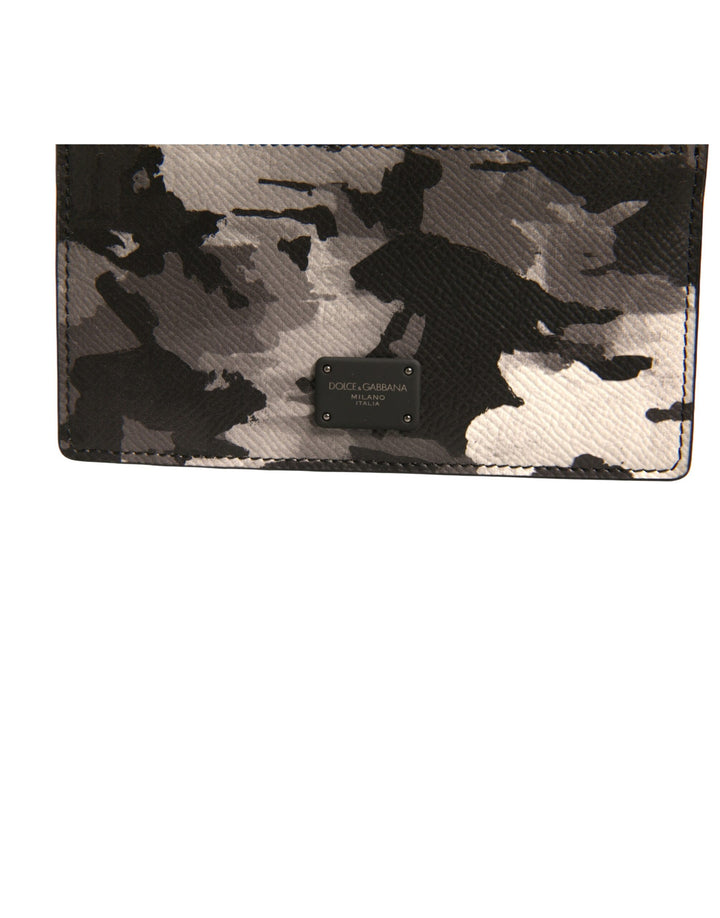 Multicolor Camouflage Logo Plaque Coin Purse Wallet