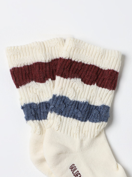 striped children's socks White-Blue-Red-1