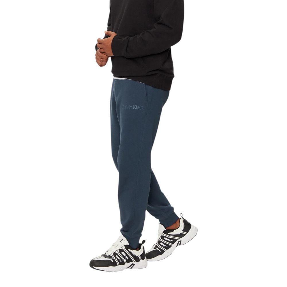 Blue Cotton Joggers Workout Pant