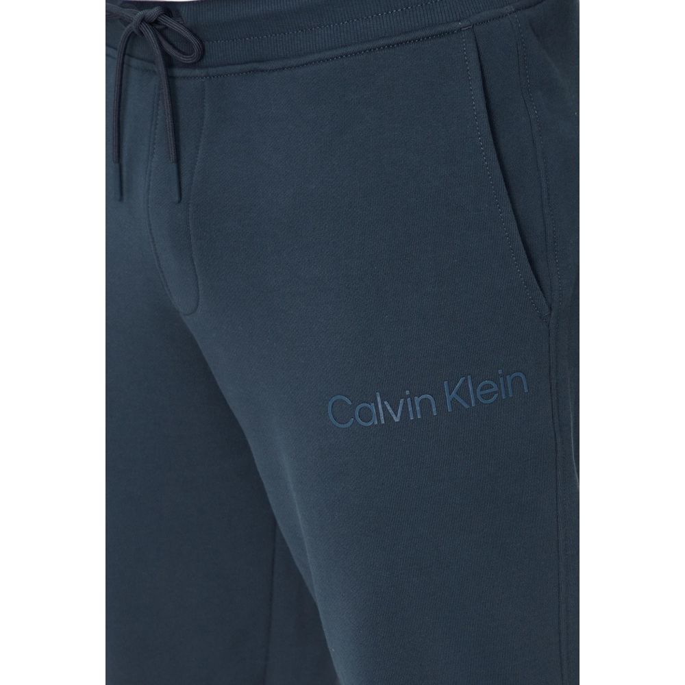 Blue Cotton Joggers Workout Pant