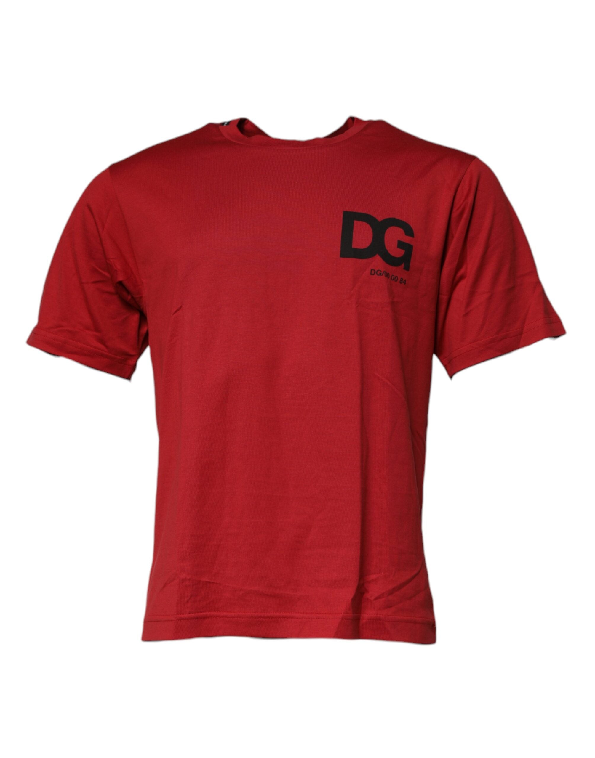 Dolce & Gabbana Red DG Logo Cotton Crew Neck T-shirt – SEYMAYKA