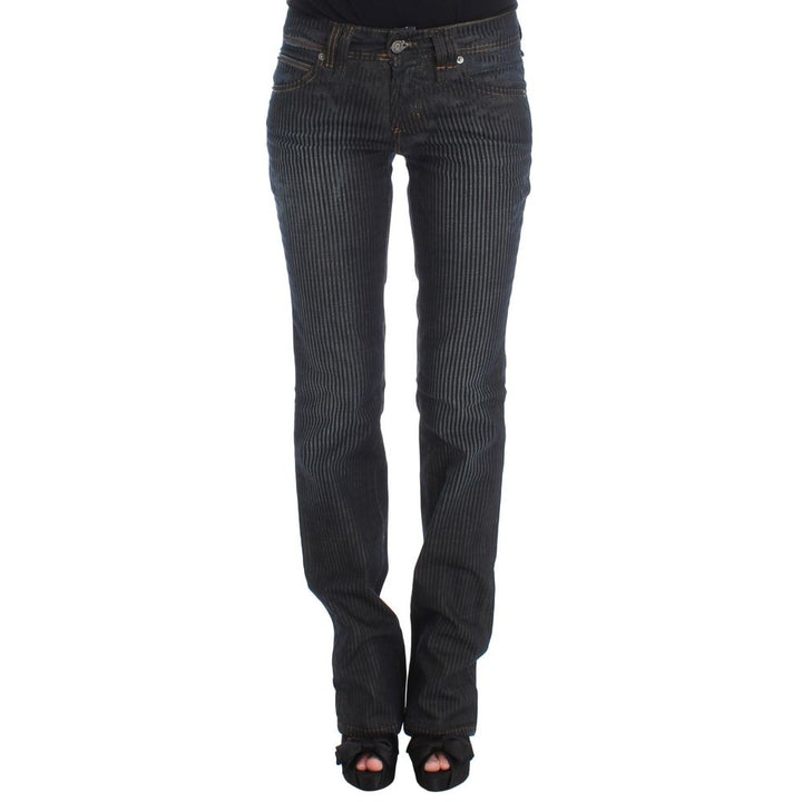 John Galliano Blue Cotton Bootcut Jeans