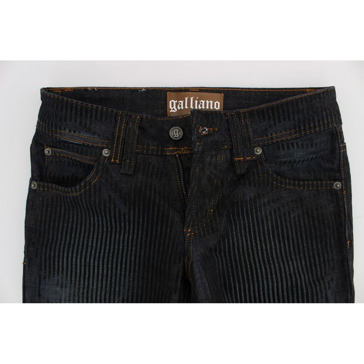 John Galliano Blue Cotton Bootcut Jeans