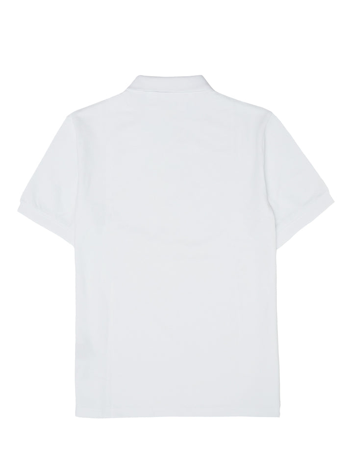 White Cotton Collared Polo Shirt