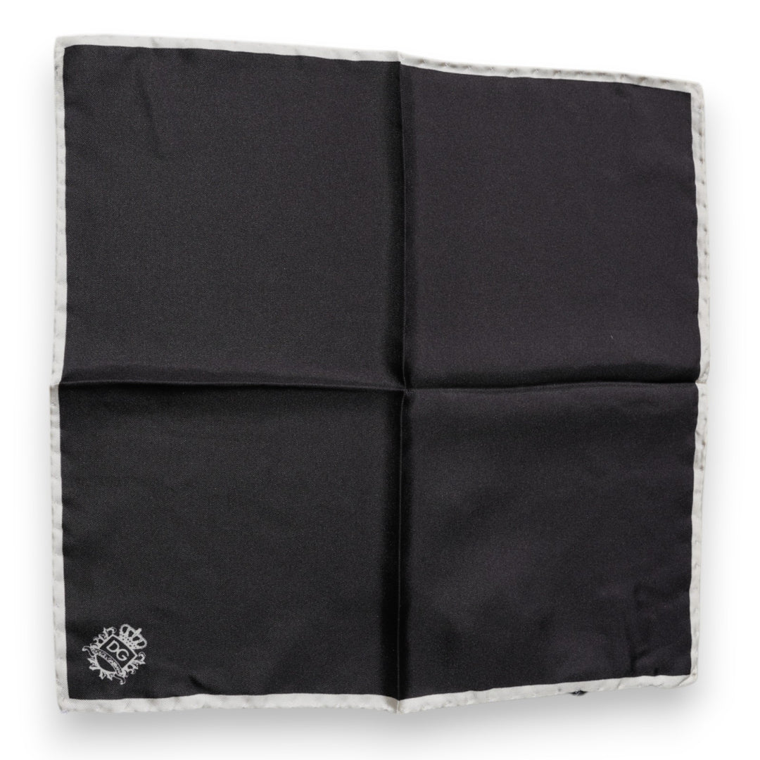 Black Crown Logo Square Handkerchief Scarf