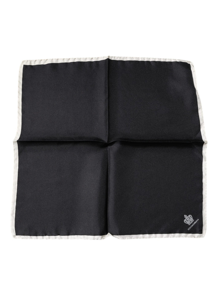 Black Crown Logo Square Handkerchief Scarf