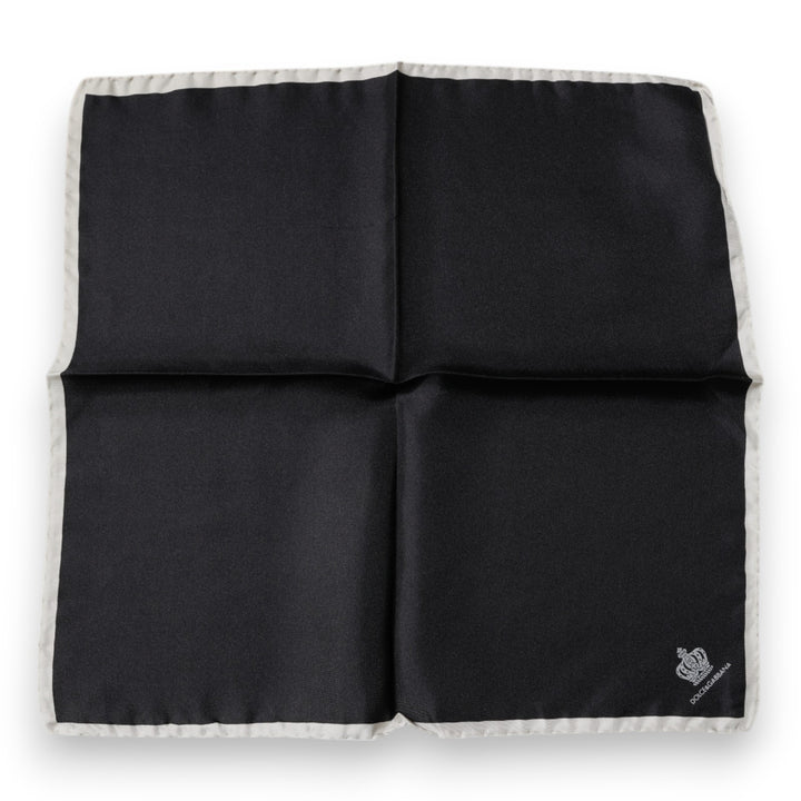 Black Crown Logo Square Handkerchief Scarf
