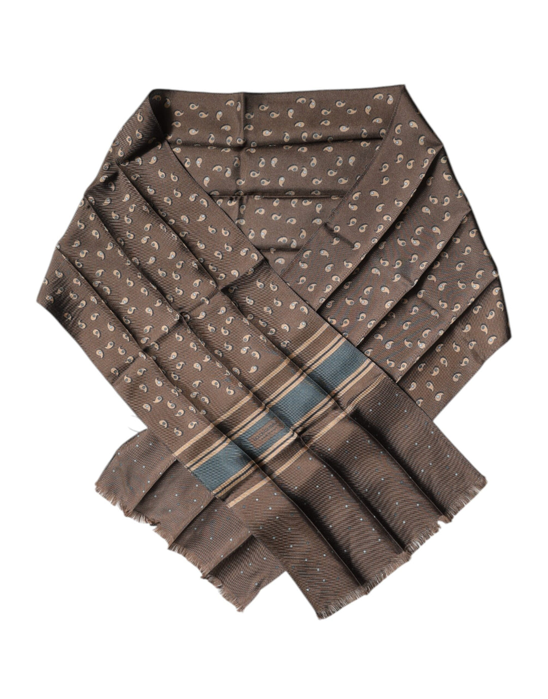 Brown Fantasy Silk Neck Wrap Shawl Scarf
