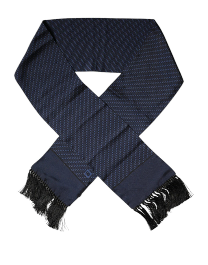 Dark Blue Fantasy Fringes Neck Wrap Scarf