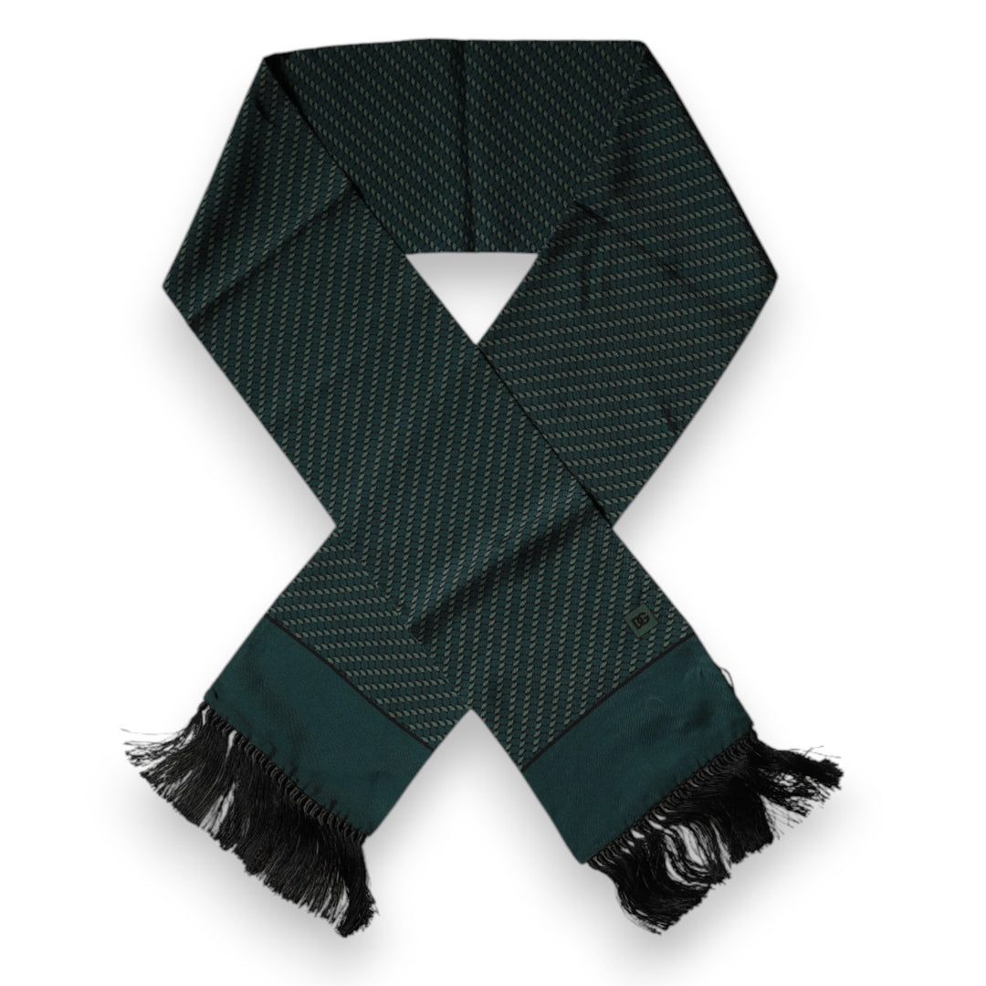 Dark Green Fantasy Fringes Neck Wrap Scarf