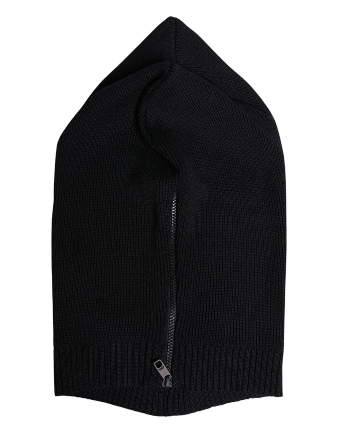 Black Wool Whole Head Wrap Balaclava Hat