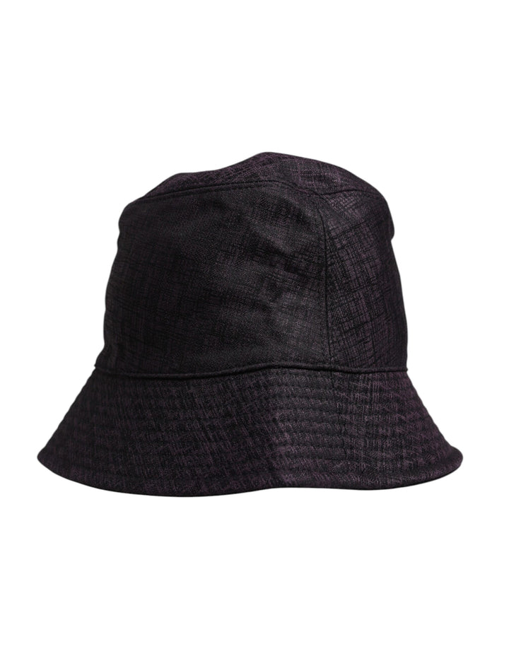 Black Wide Brim Nylon Bucket Hat