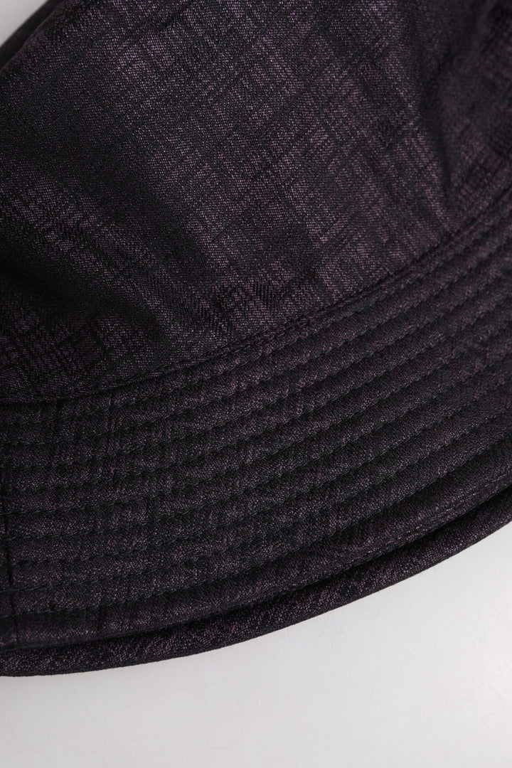 Black Wide Brim Nylon Bucket Hat
