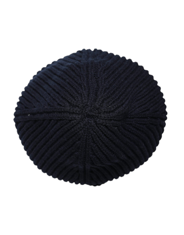 Black Cashmere Knitted Winter Beanie Hat