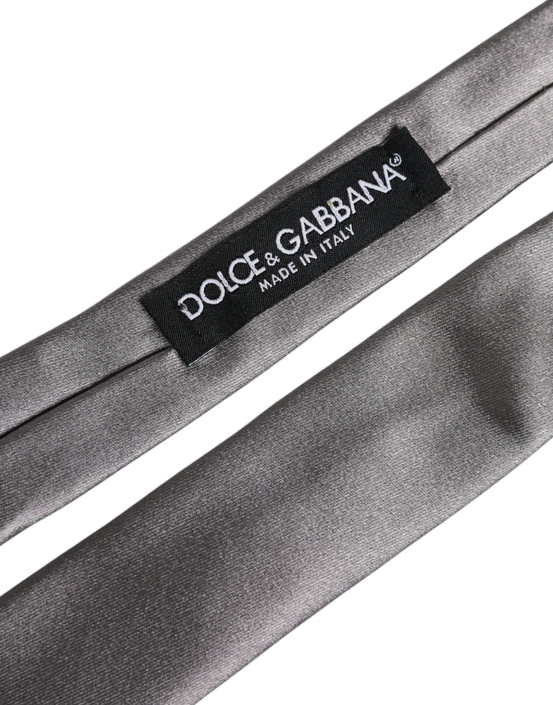 Metallic Silver Silk Adjustable Necktie Tie