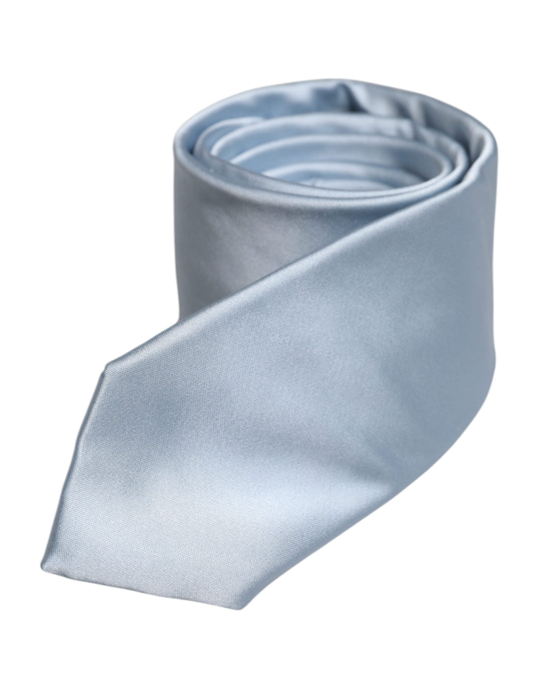 Light Blue Solid Silk Adjustable Necktie Tie