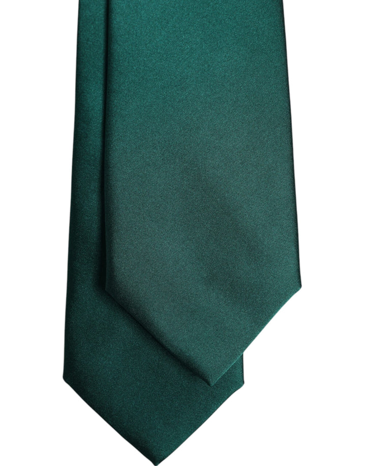 Green Solid Cotton Adjustable Necktie Tie