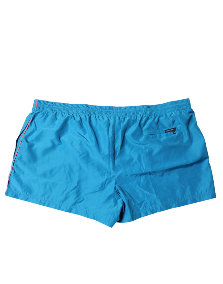 Turquoise Logo Beachwear Shorts 2Pc Swimwear