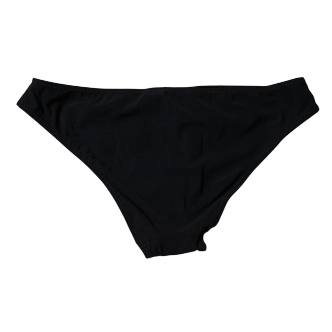 Black Nylon Stretch Mid Waist Panty Underwear