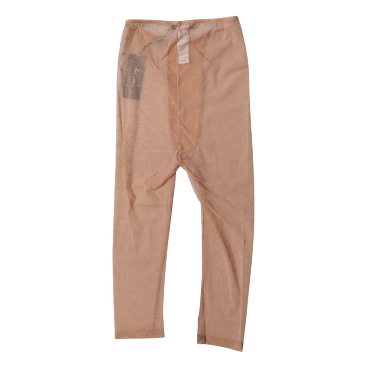 Brown Logo Lace Lingerie Cropped Tight Underwear