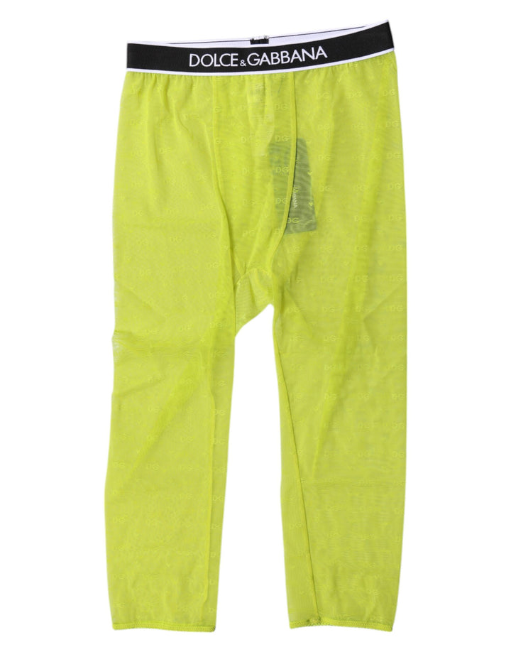 Green DG Logo Nylon Cropped Tights Underwear