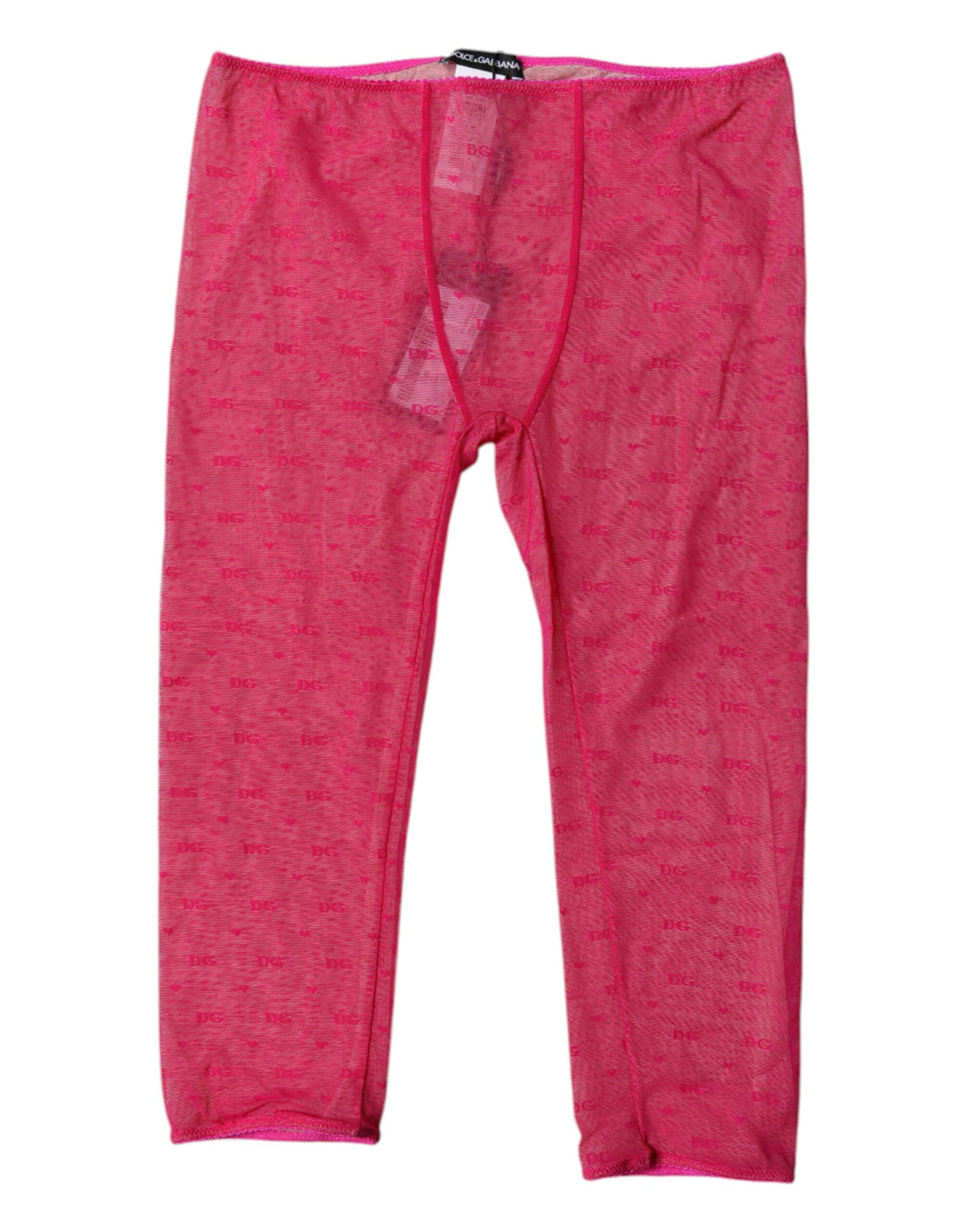 Fuchsia Logo Lace Lingerie Cropped Tight Underwear