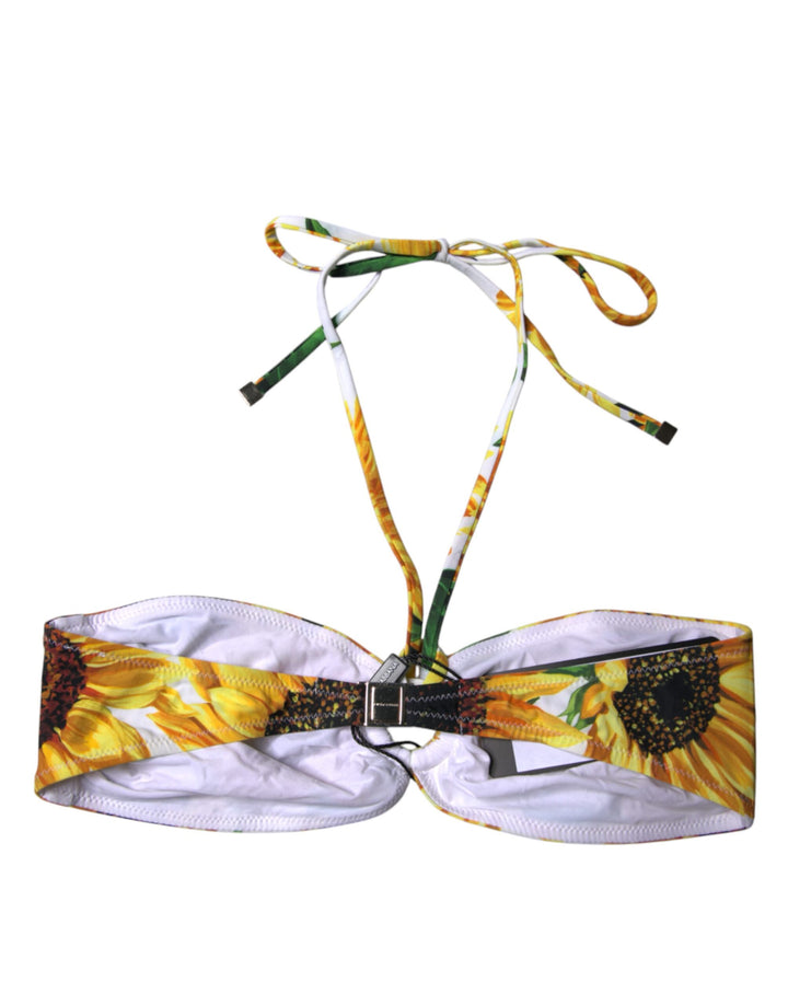 Multicolor Floral Halter Beachwear Bikini Top Swimwear