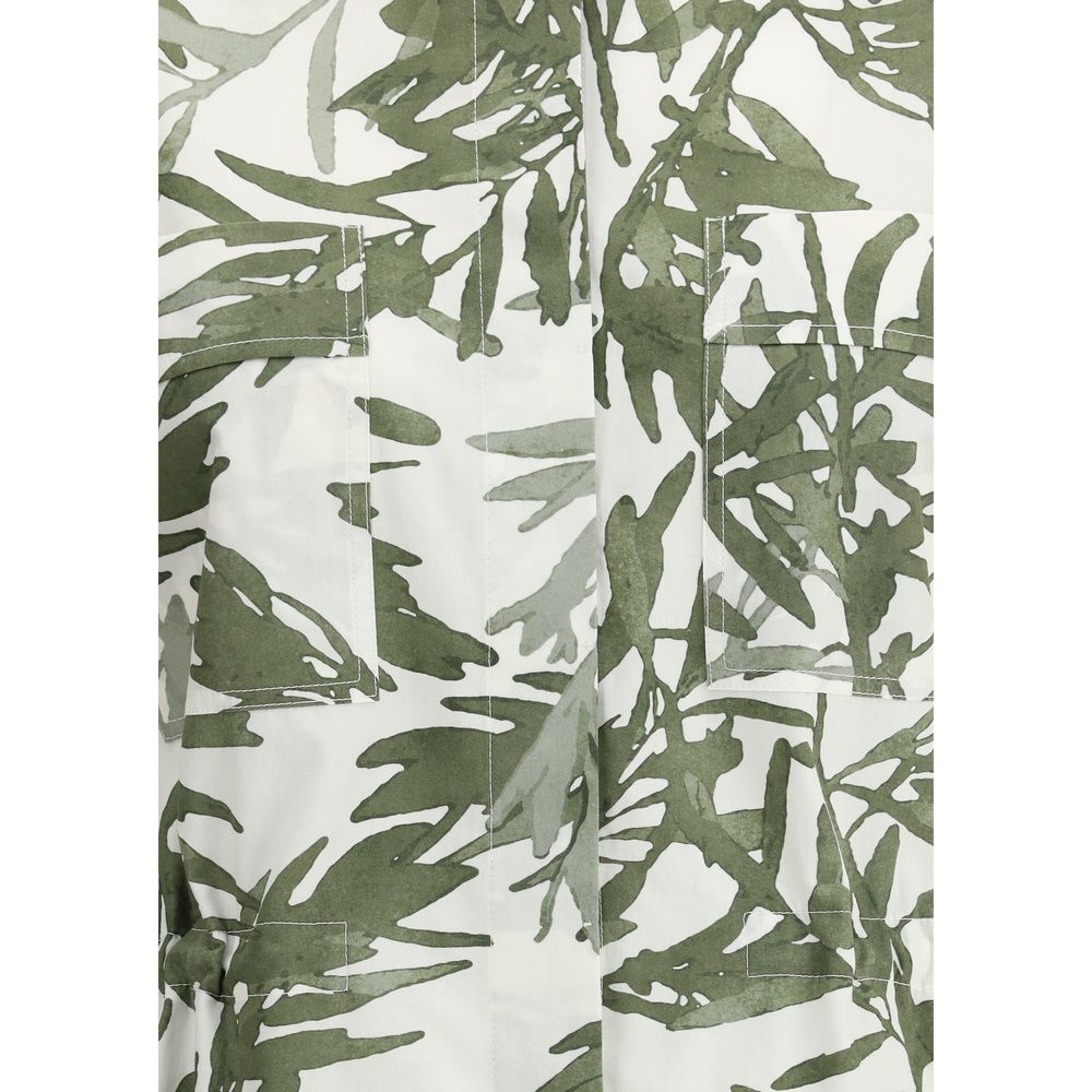 Leaf print Long Shirt