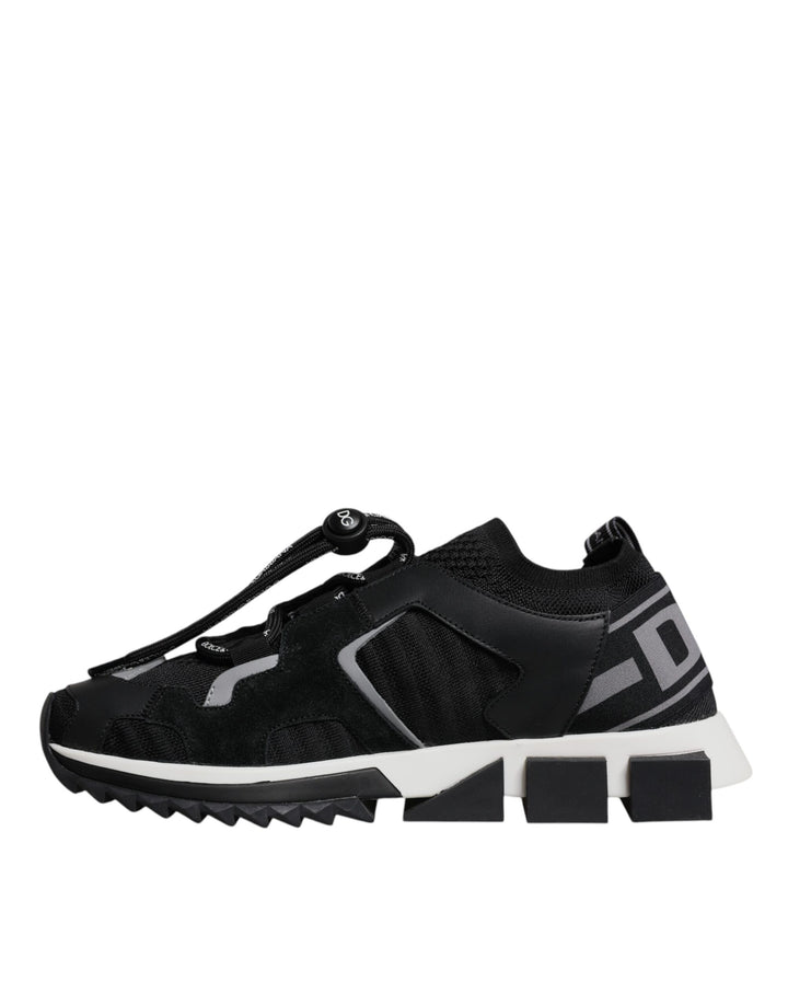 Black Mesh Sorrento Trekking Sneakers Shoes
