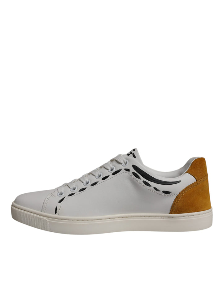 White Suede Leather Low Top Sneakers Shoes
