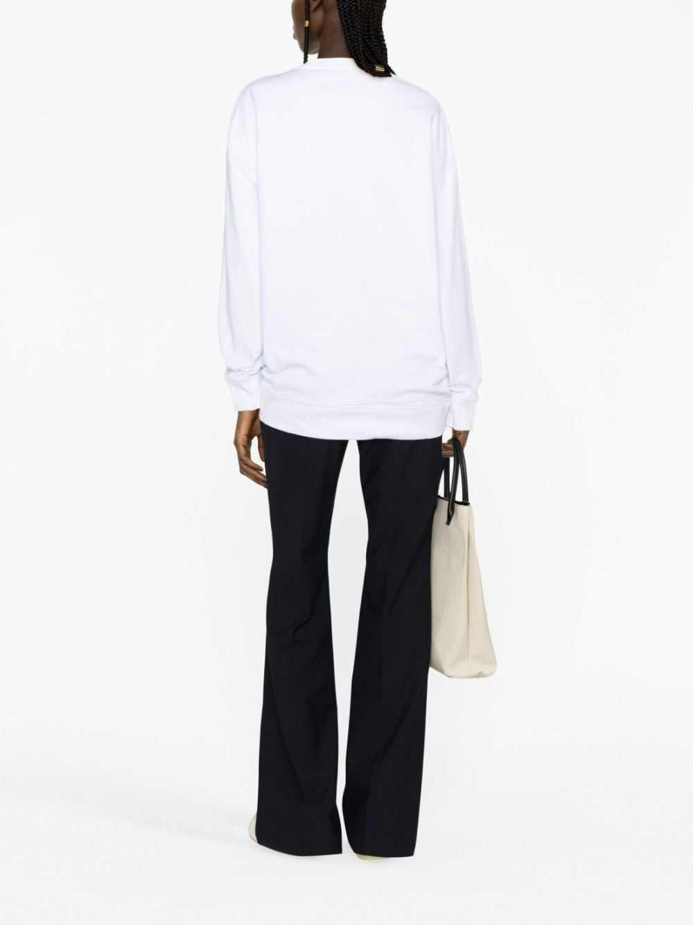 STELLA McCARTNEY rhinestone-embellished logo sweatshirt-5