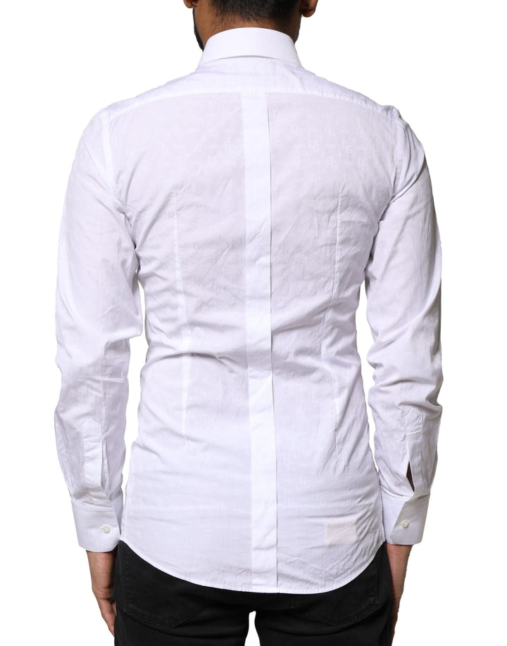 White GOLD Cotton Long Sleeves Dress Shirt