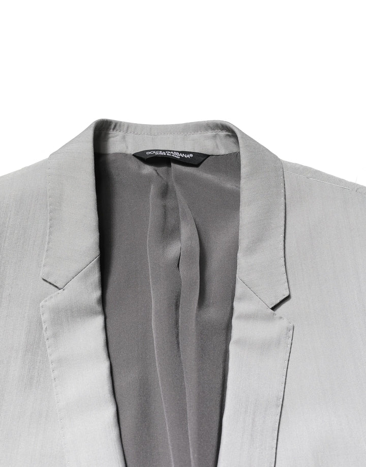 Light Gray Wool GOLD 2 Piece Formal Suit
