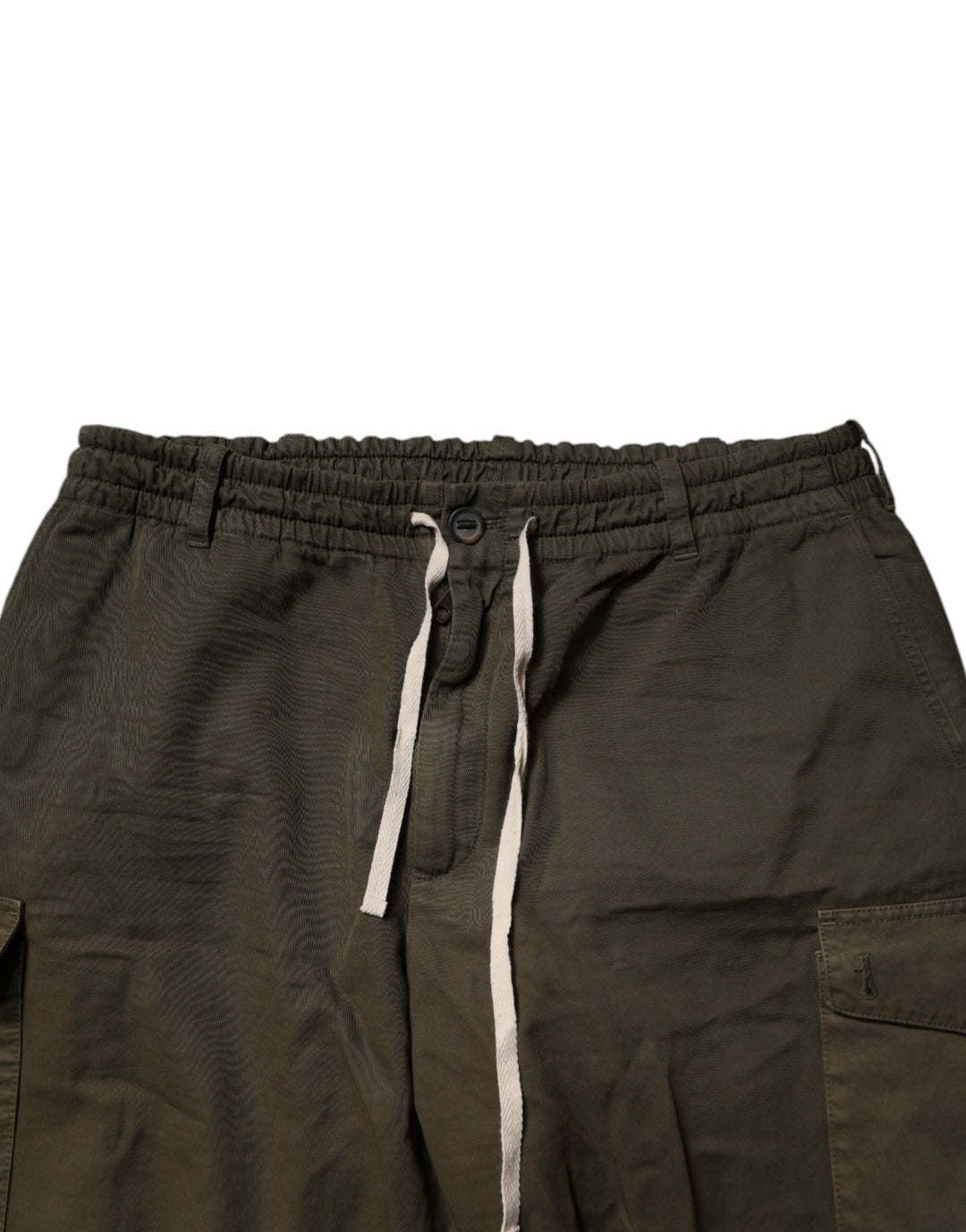 Brown Cotton Stretch Cargo Pants