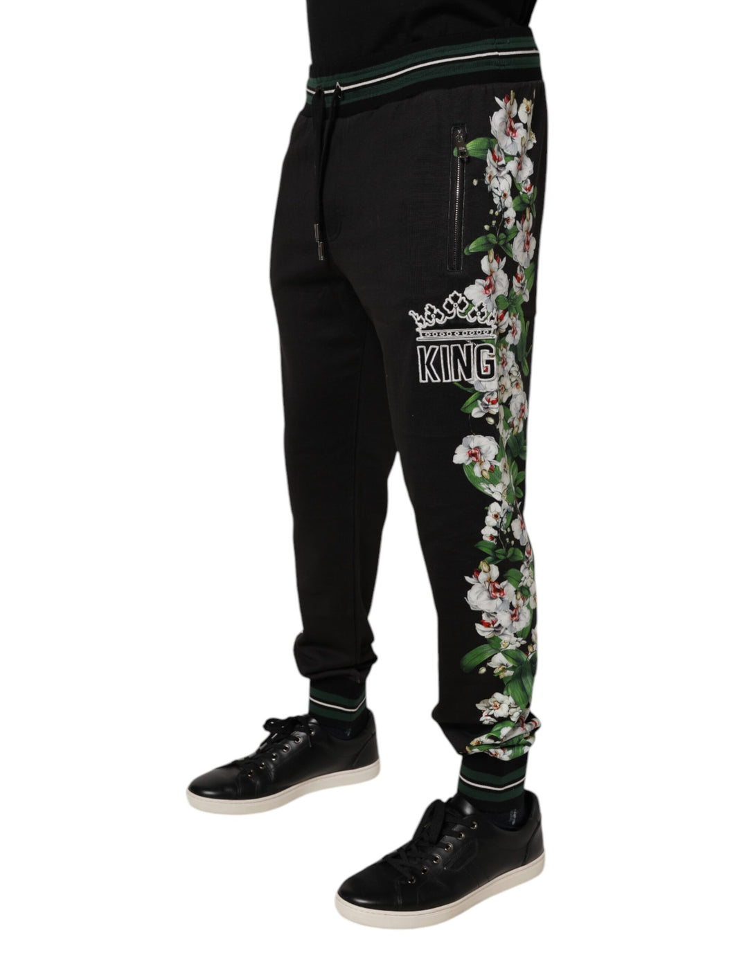 Black Floral King Men Jogger Sweatpants Pants