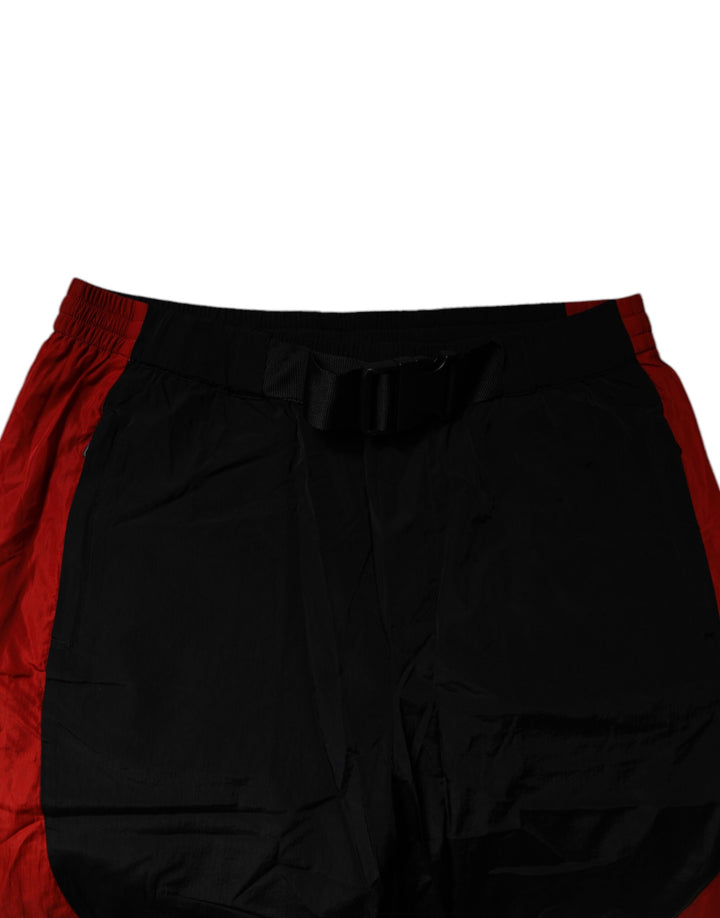 Black Red Leopard Jogger Sweatpants Pants