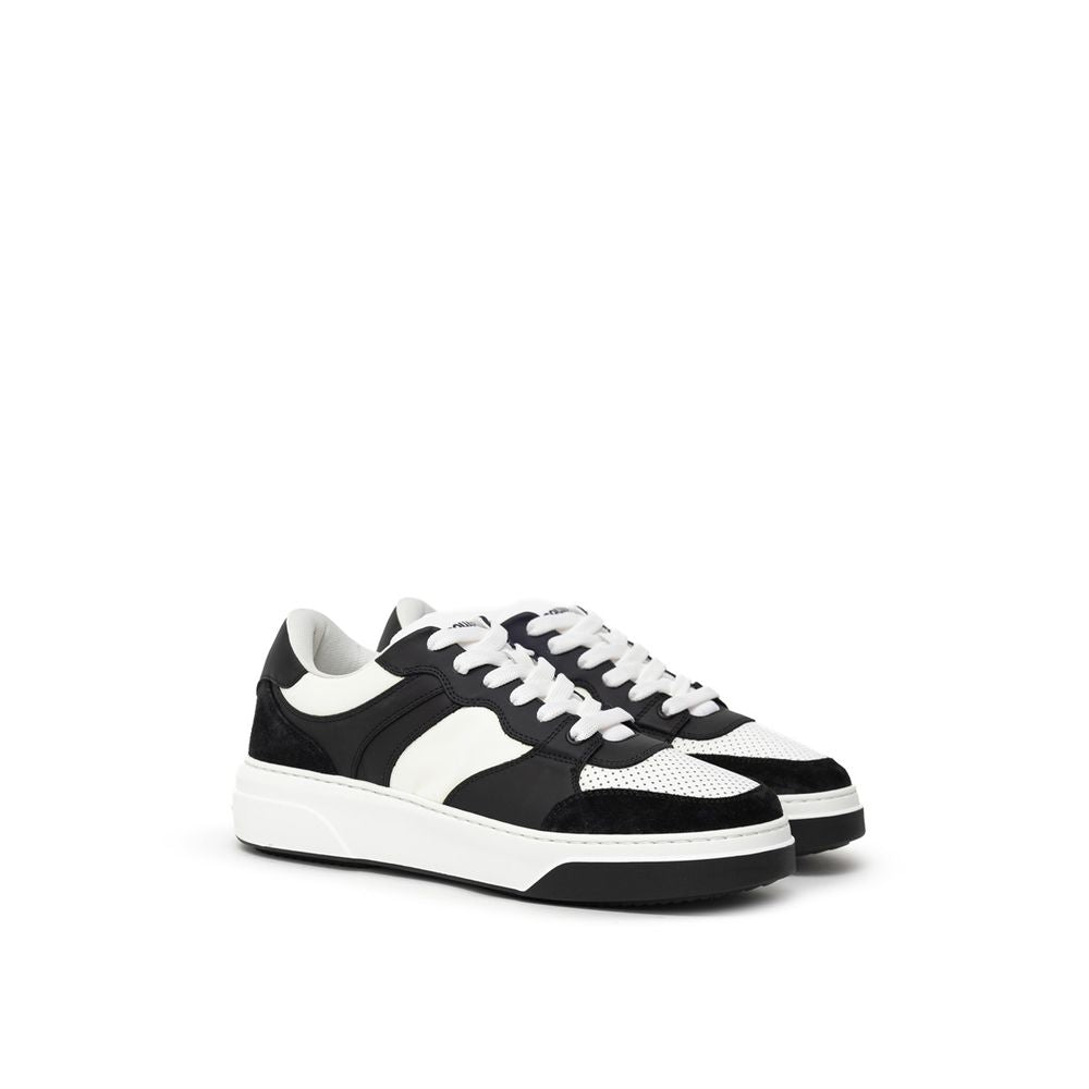 Black And White Leather Sneaker