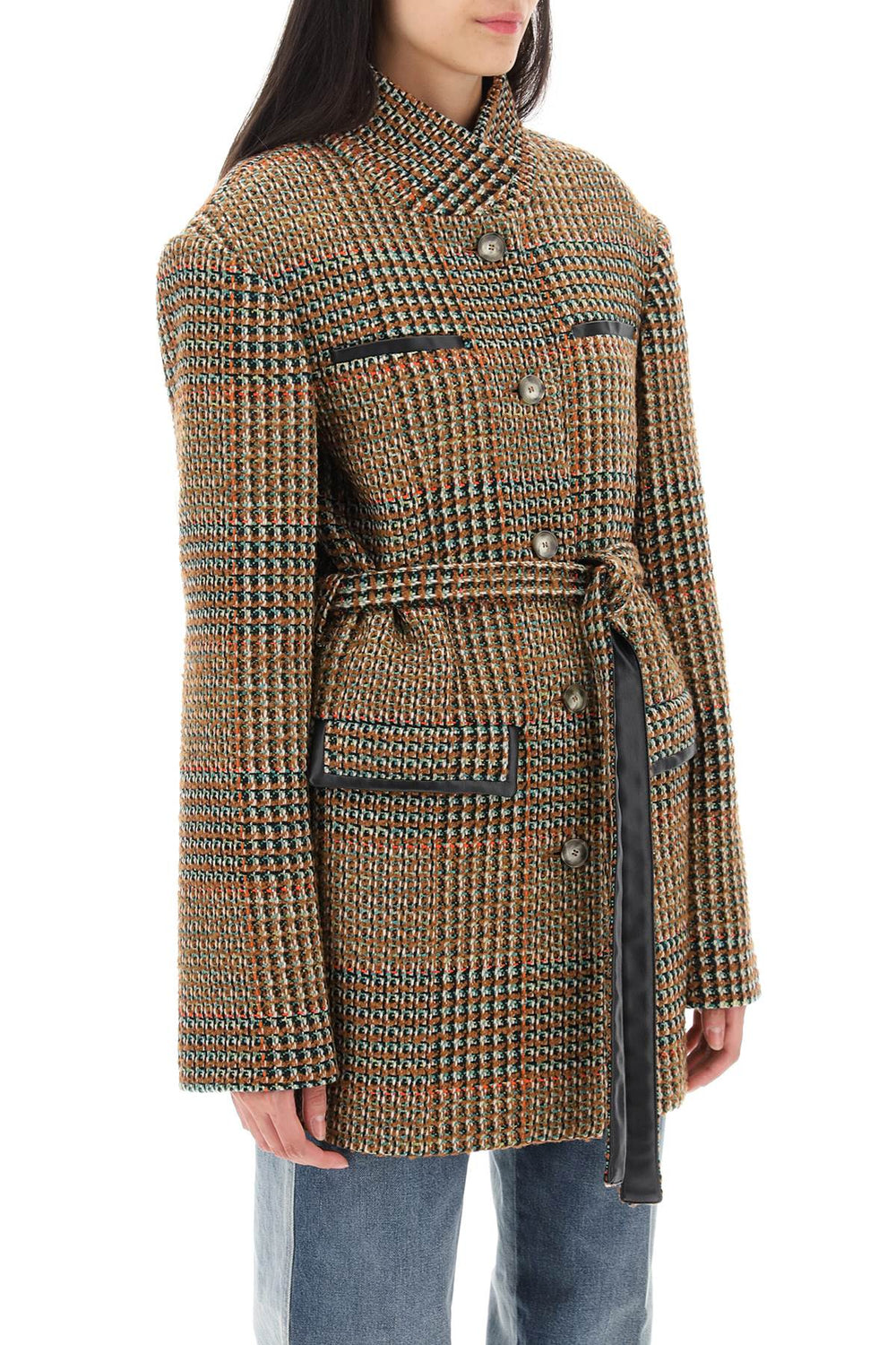 wool blend tweed coat-1