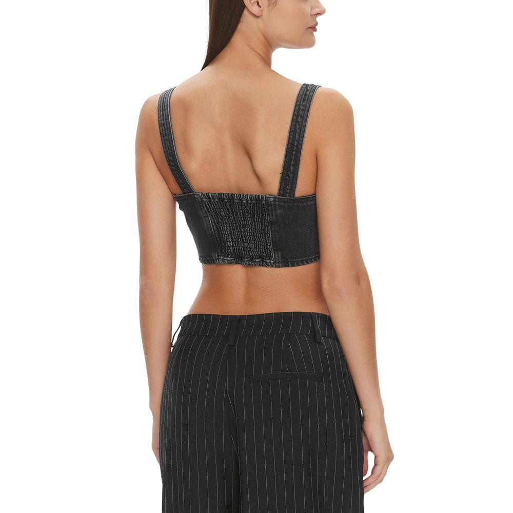 Black Recycled Cotton Tops & T-Shirt